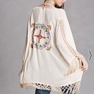Z&L Europe tassle embroidered kimono